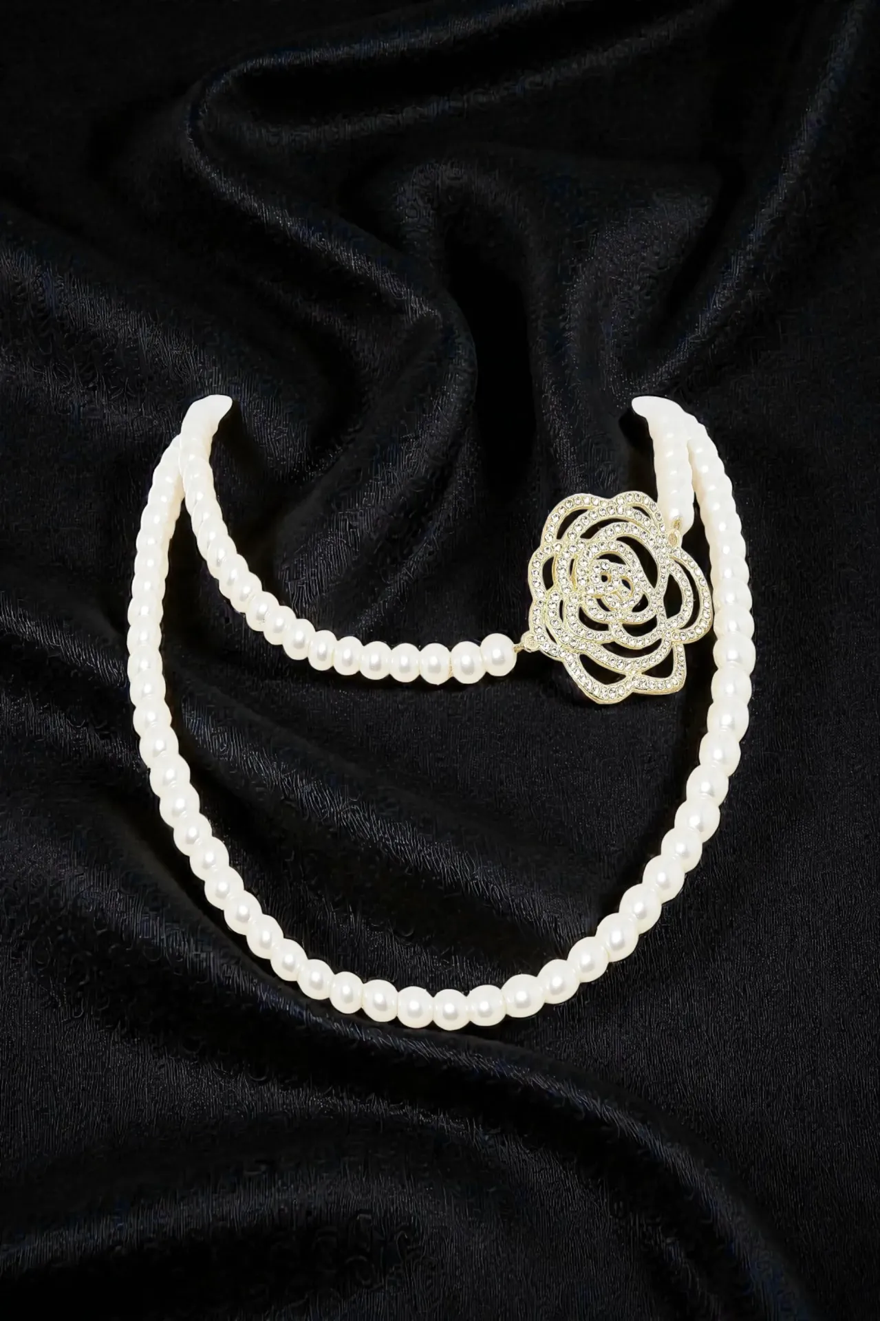Freshwater Pearls Flower Side Pendant Necklace