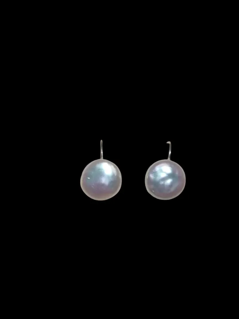 Classic Coin Pearl Earrings